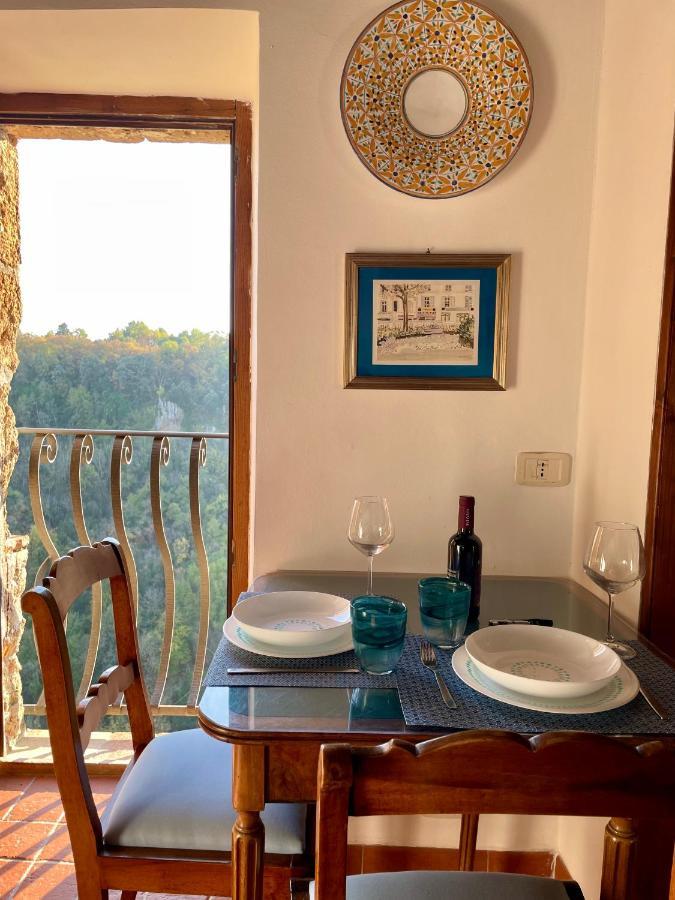 La Sorpresa Monolocale Con Vista Vallata Pitigliano Bagian luar foto