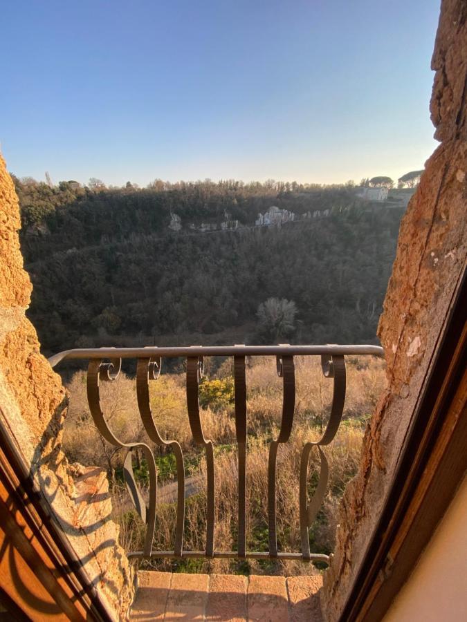 La Sorpresa Monolocale Con Vista Vallata Pitigliano Bagian luar foto